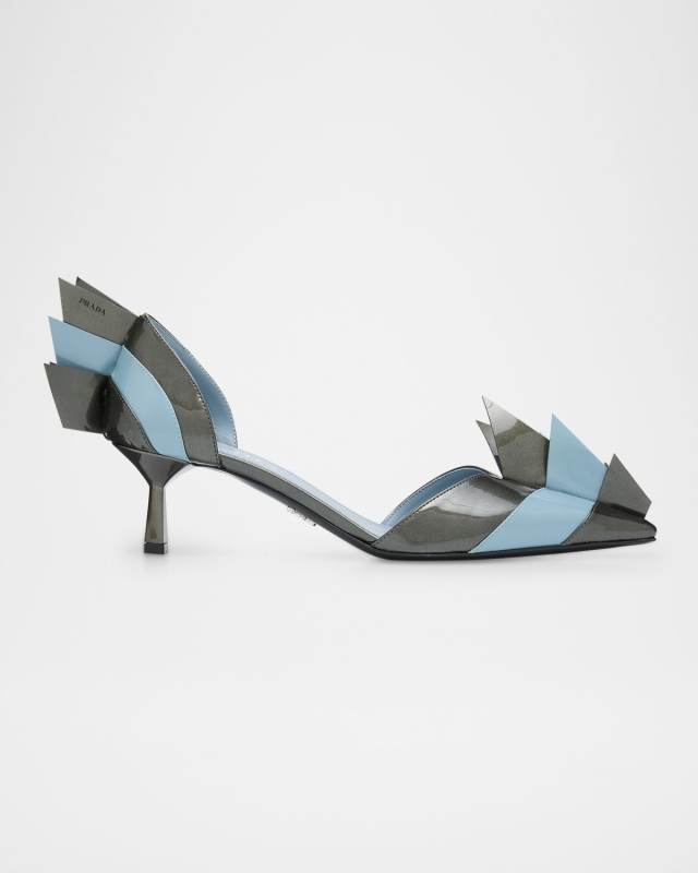 Modellerie d'Orsay Spike Bicolor Leather Pumps